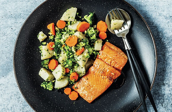 Teriyaki-Glazed Salmon with Stir-Fried Vegetables