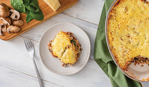 Mushroom Spinach Lasagna